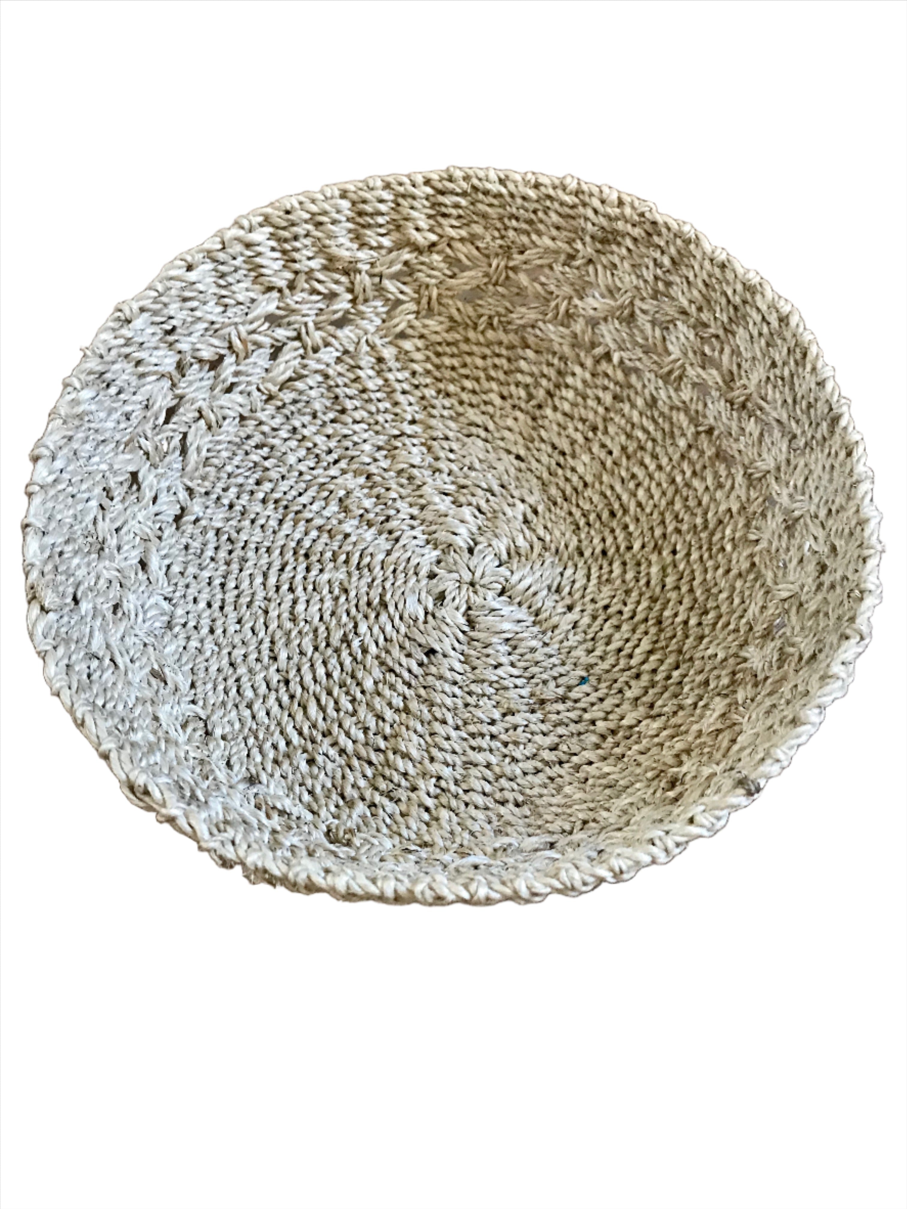 Handwoven Myra Catch All made from 100% natural plant fiber, ideal for organizing daily essentials, jewelry, kitchen spices, and vanity items. A stylish, eco-friendly storage solution for a clutter-free home.