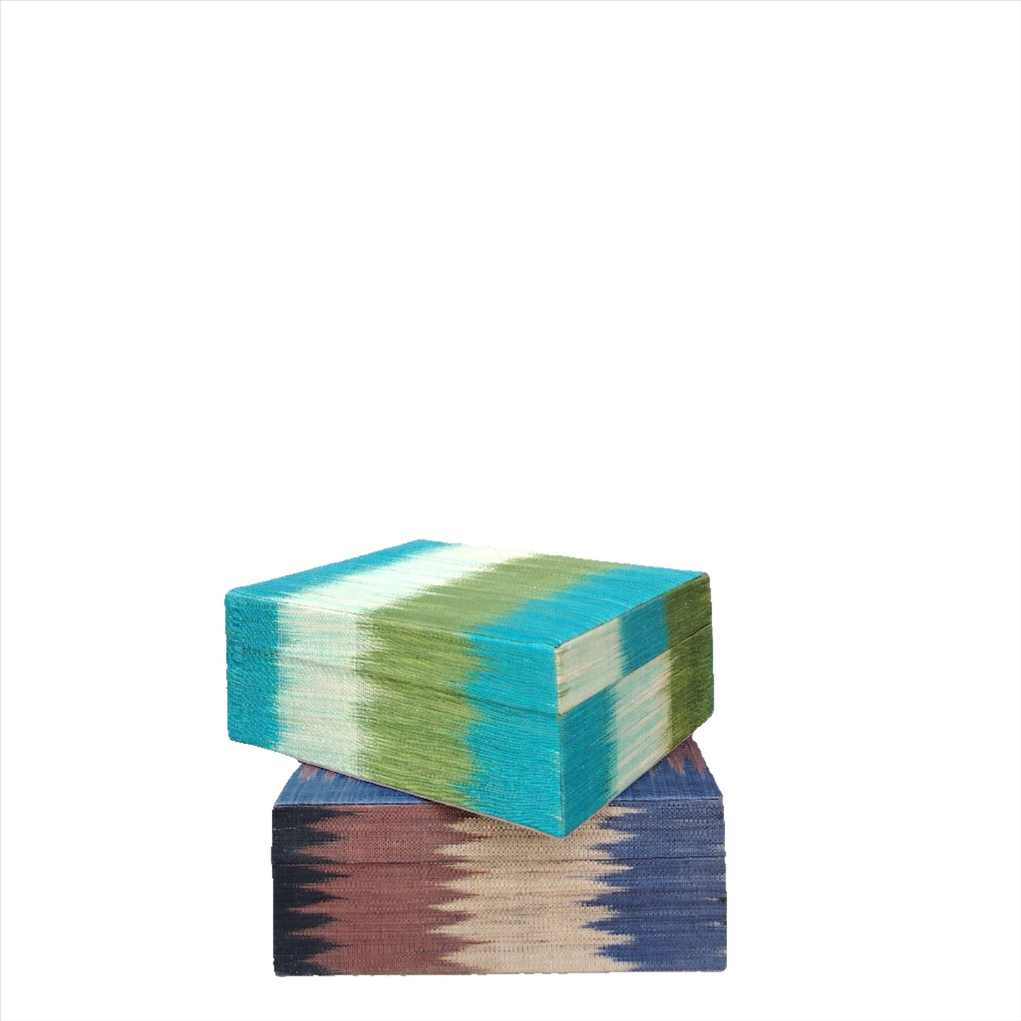 Duane Earth Colors Large Storage Box crafted from 100% abaca T’nalak fabric by the Tboli tribe. Eco-friendly storage box with intricate nature-inspired patterns, blending cultural heritage and modern design for stylish, sustainable organization.