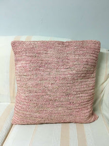 April Crocheted Raffia Floor Pillow Case 20 x 20"