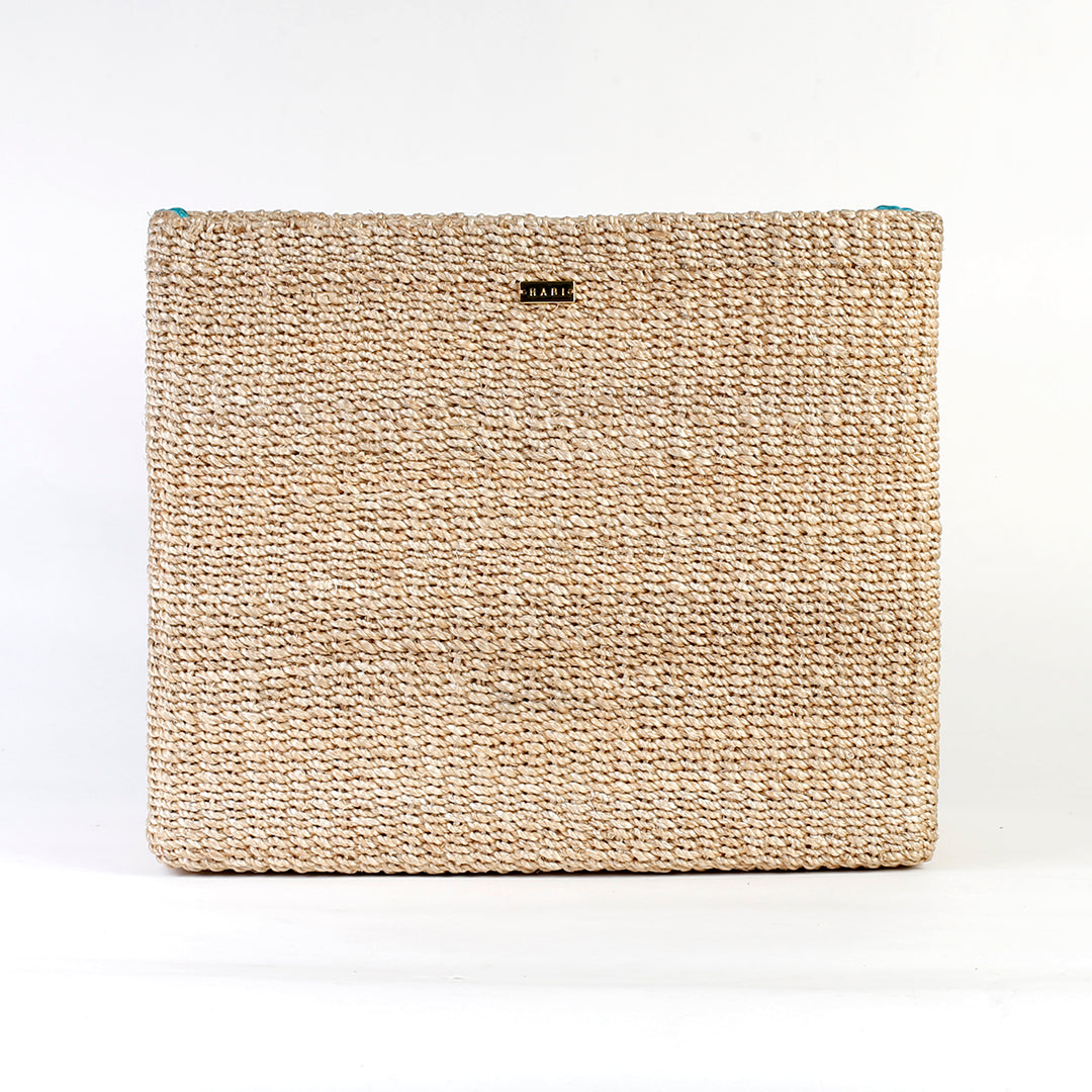 Alex Rectangle Basket from Habi Home Shop - Durable, eco-friendly basket made from 100% natural plant fiber, ideal for organizing homeschool materials, kitchen items, books, toys, and bathroom essentials in a stylish, sustainable way.