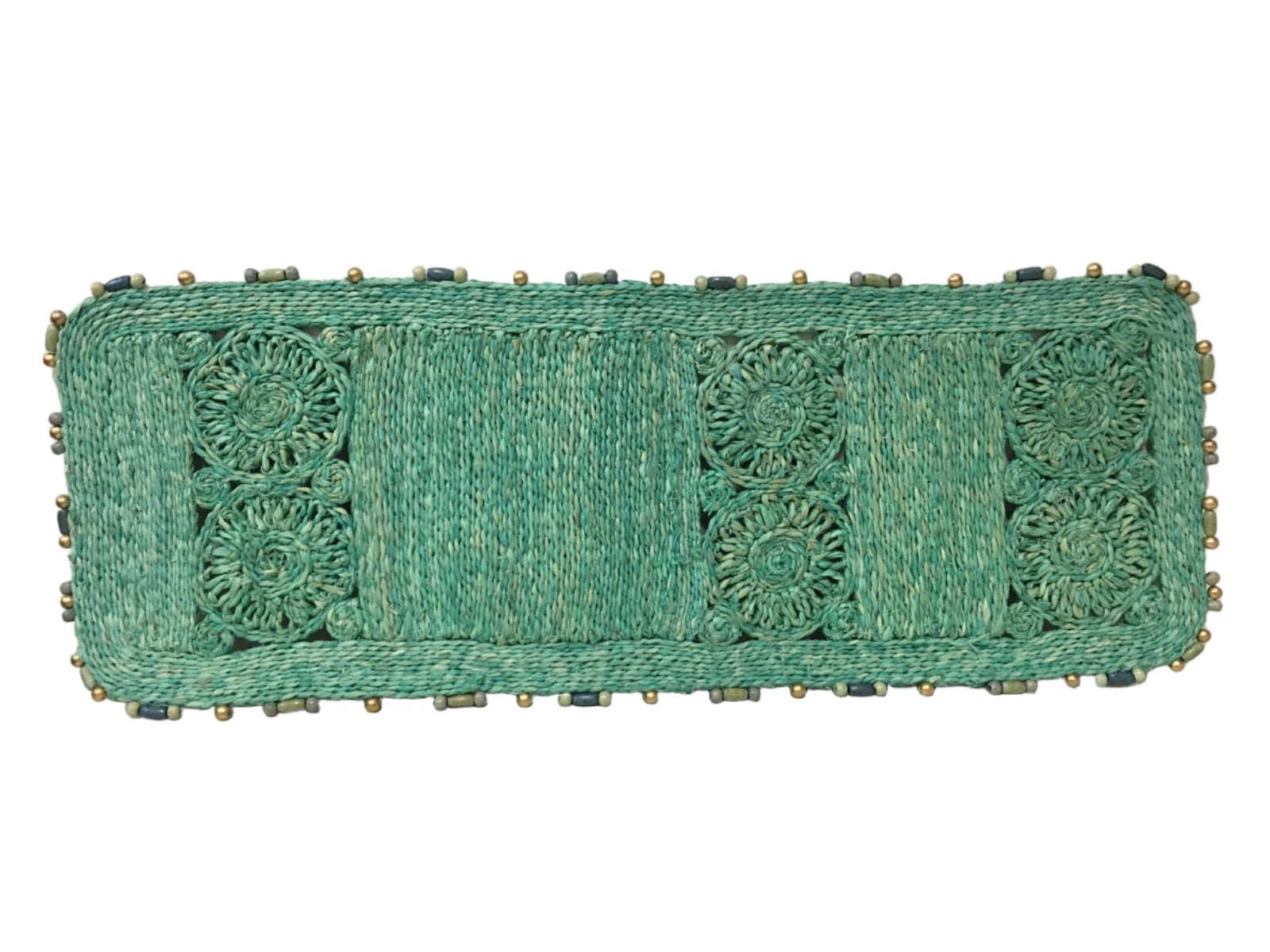 Add sustainable elegance to your home with the Anna Long Centerpiece Mat in Grass Green. Perfect for centerpieces, buffets, or plant displays, made from 100% natural plant fiber.