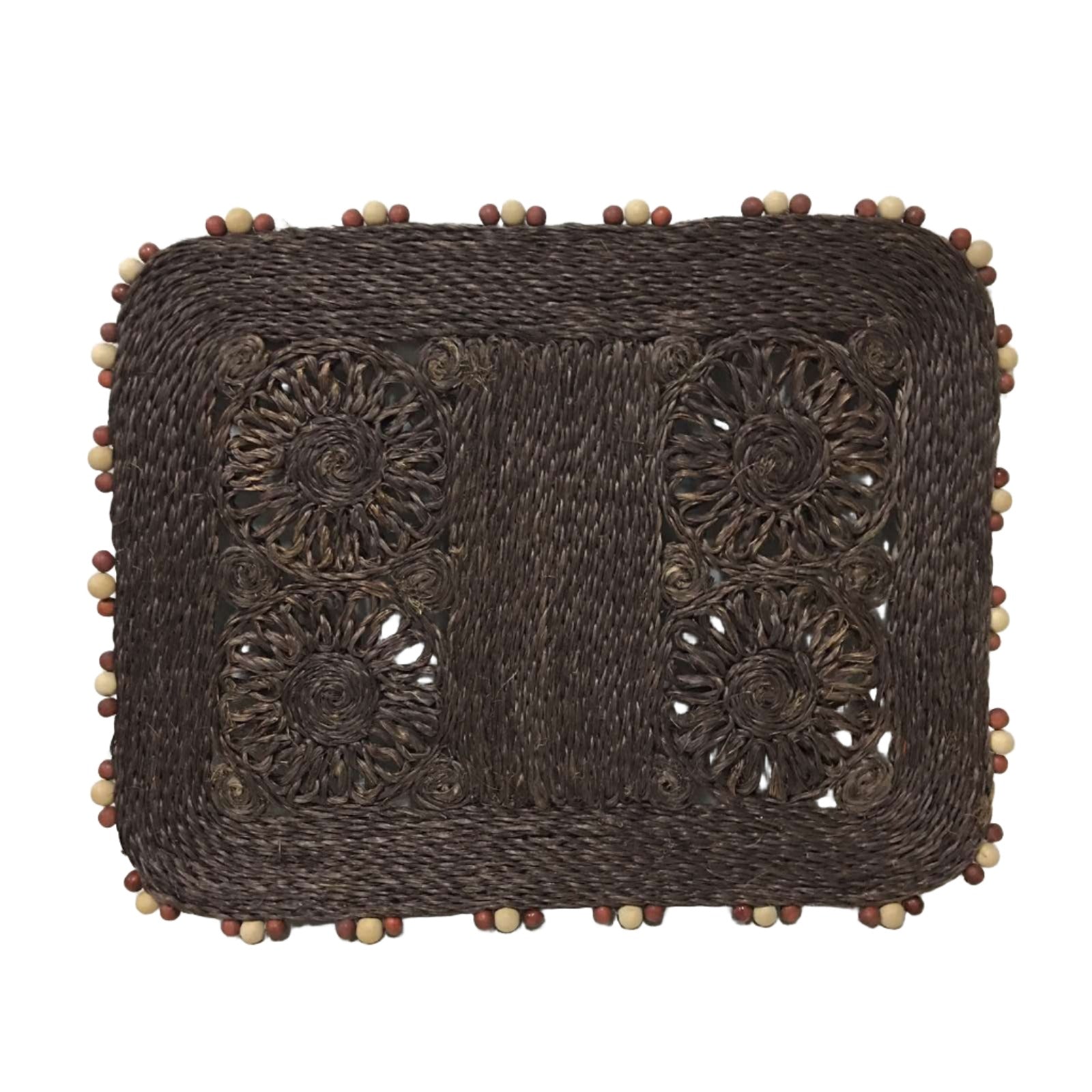 Anna Trivet Plant Mat in Coffee Brown, handcrafted from 100% natural plant fiber, offering versatile, eco-friendly functionality for dining or plant care.