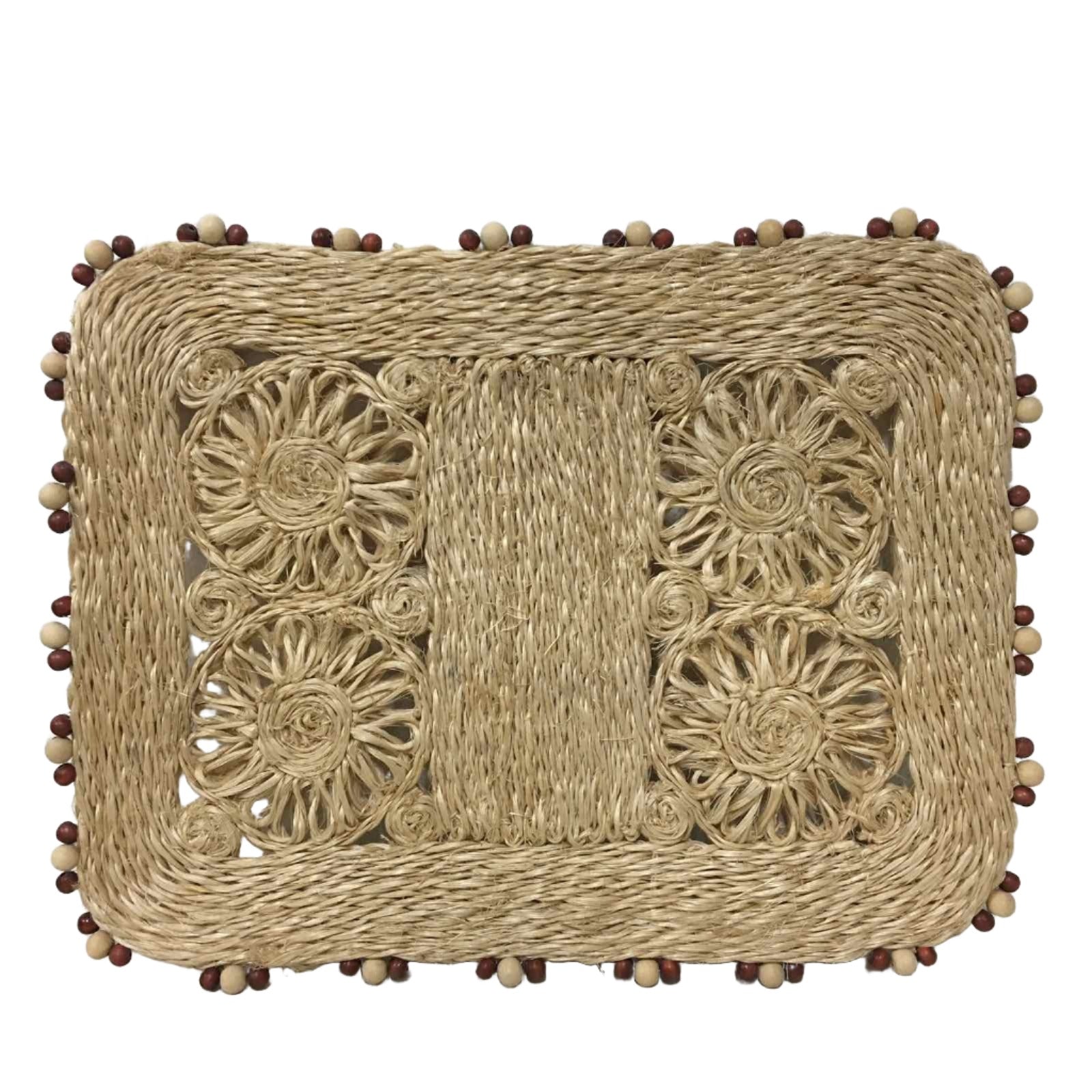 Anna Trivet Plant Mat in Natural, handcrafted from 100% natural plant fiber, offering versatile, eco-friendly functionality for dining or plant care.