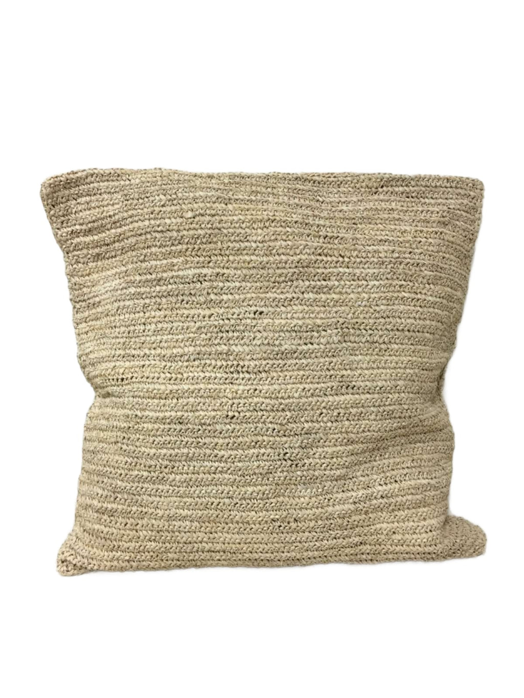 Hand-Crocheted Natural Raffia Pillow Case - eco-friendly, artisan-crafted pillow covers in natural raffia, perfect for adding modern organic luxury to any living space.