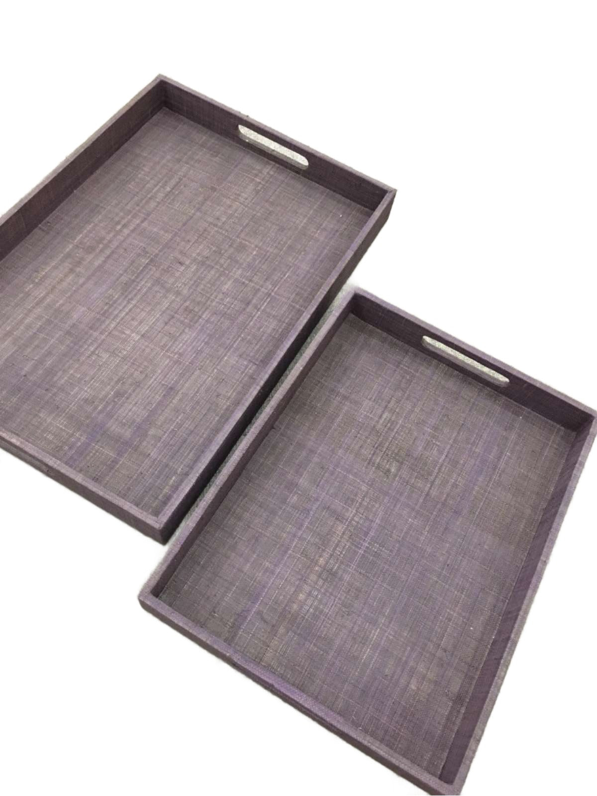 Lesley Simple Serving Trays handcrafted from 100% natural handwoven plant fiber. Elegant and functional, perfect for organizing, serving, or displaying treasures in your home.