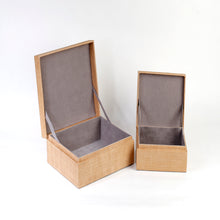 Load image into Gallery viewer, Kaye Simple Storage Boxes Set of 2 Dark Toast
