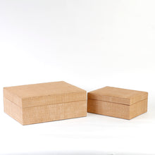 Load image into Gallery viewer, Kaye Simple Storage Boxes Set of 2 Dark Toast
