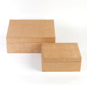 Kaye Simple Storage Boxes Set of 2 Dark Toast